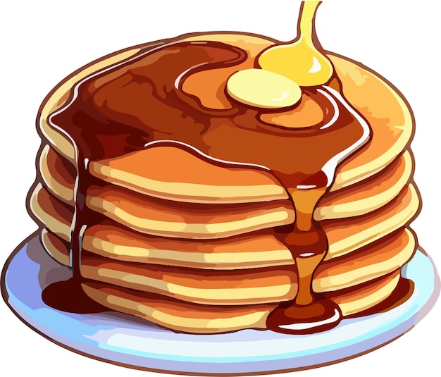 Pancake dessert vector illustration