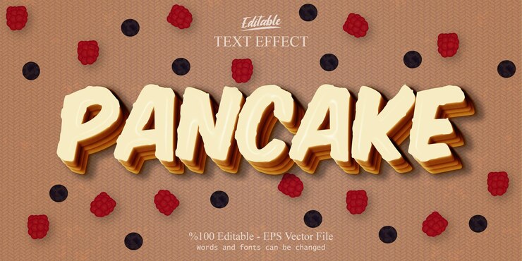 Pancake Editable Text Effect