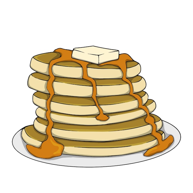 Vector pancake illustration