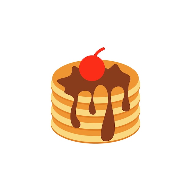 Pancake logo icon design template vector