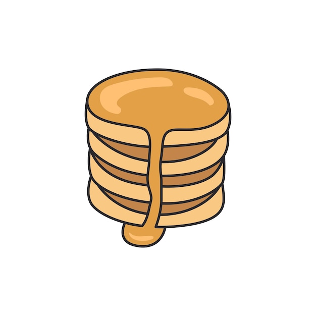 Pancakes icon in flat style