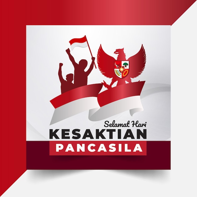 Pancasila dag social media sjabloon