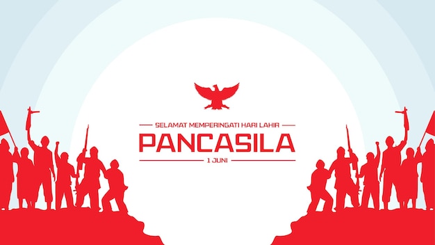 Pancasila dag viering achtergrond illustratie