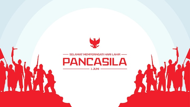Pancasila day celebration background illustration