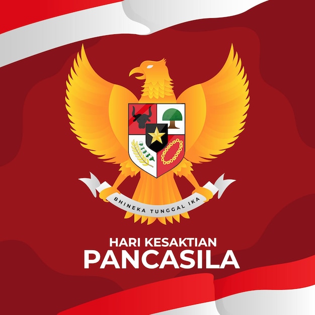 Pancasila Day Concept met Garuda