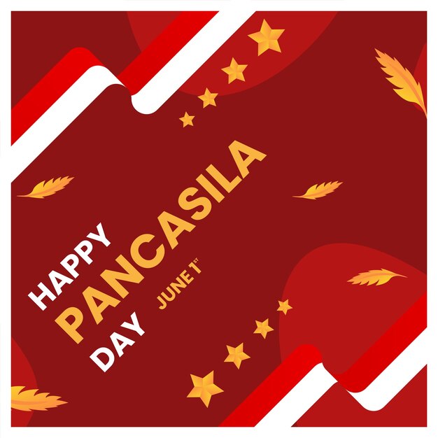 Vector pancasila day instagram-berichten