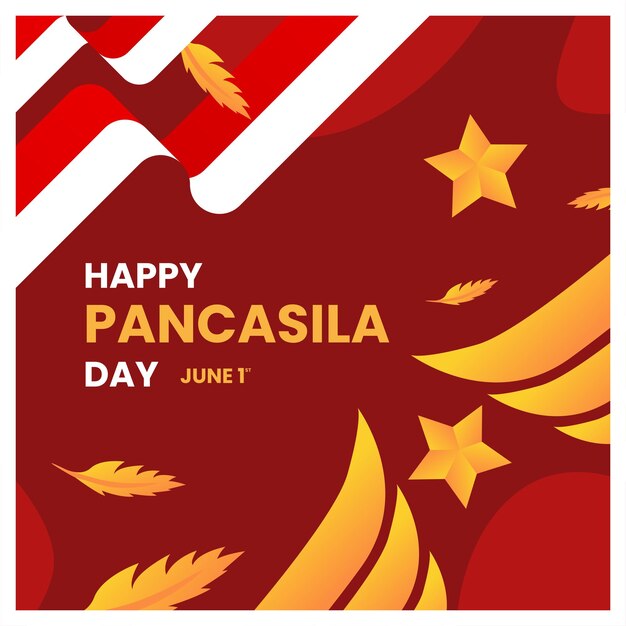 Vector pancasila day instagram posts