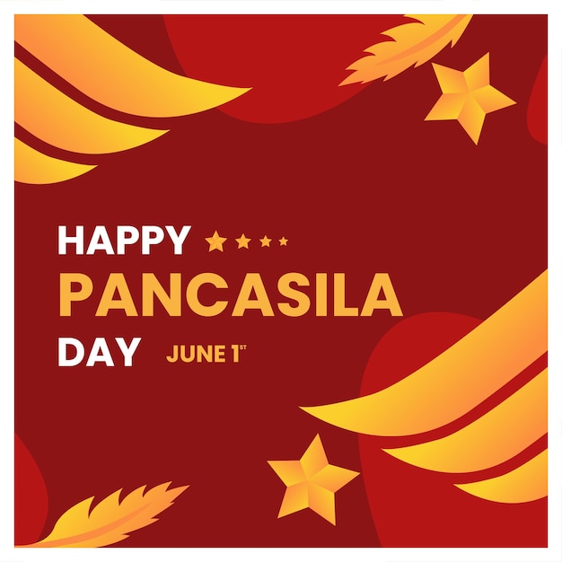 벡터 pancasila day instagram 게시물