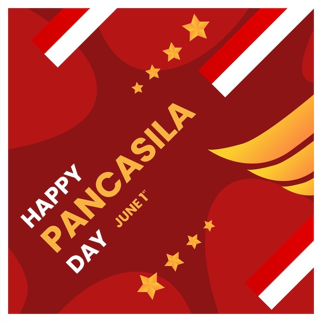 벡터 pancasila day instagram 게시물