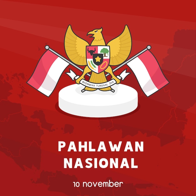 pancasila pahlawan nationale onafhankelijkheid van indonesië banner vector