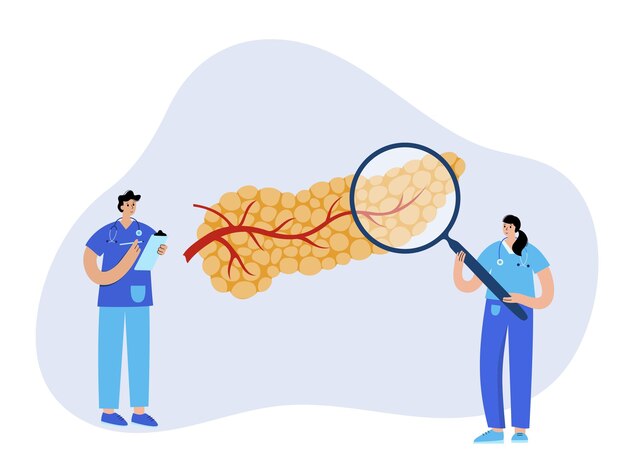 Vettore concetto di marchio del pancreas