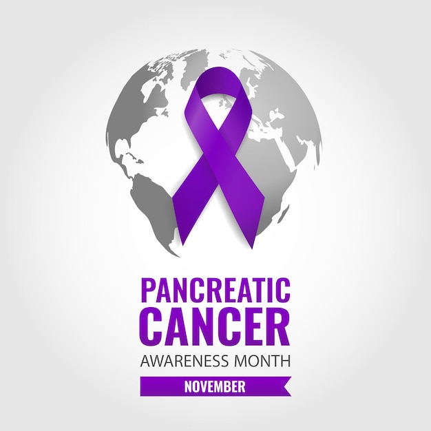 Vector pancreatic cancer awareness.