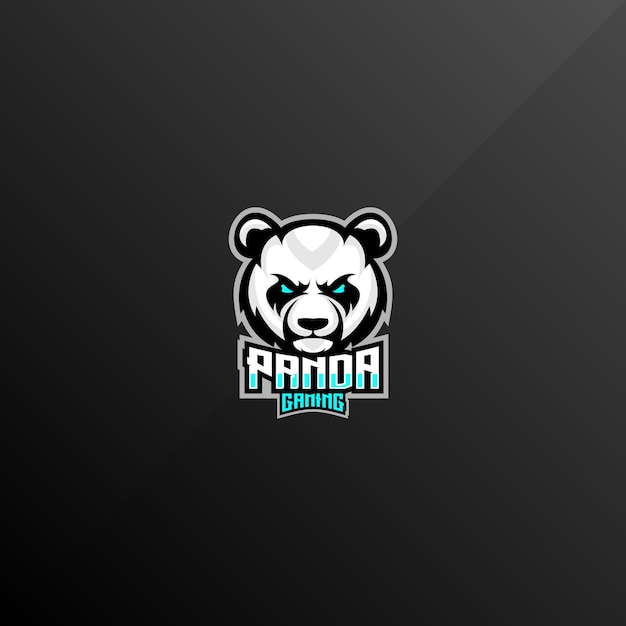 Panda angry logo design gaming esport