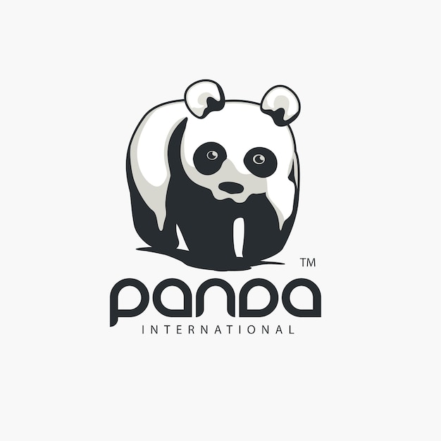 パンダの動物のロゴ