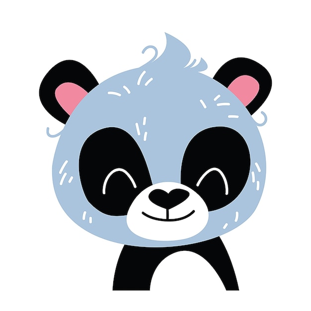 Panda baby emoticon icon and symbol vector illustration.
childish style isolated on white background. print for the kid s
room. baby animal zoo cartoon