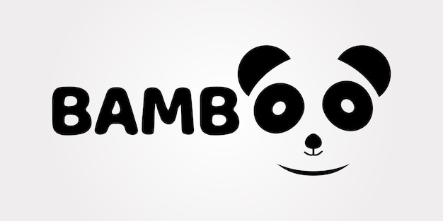 Panda bamboe logo vector