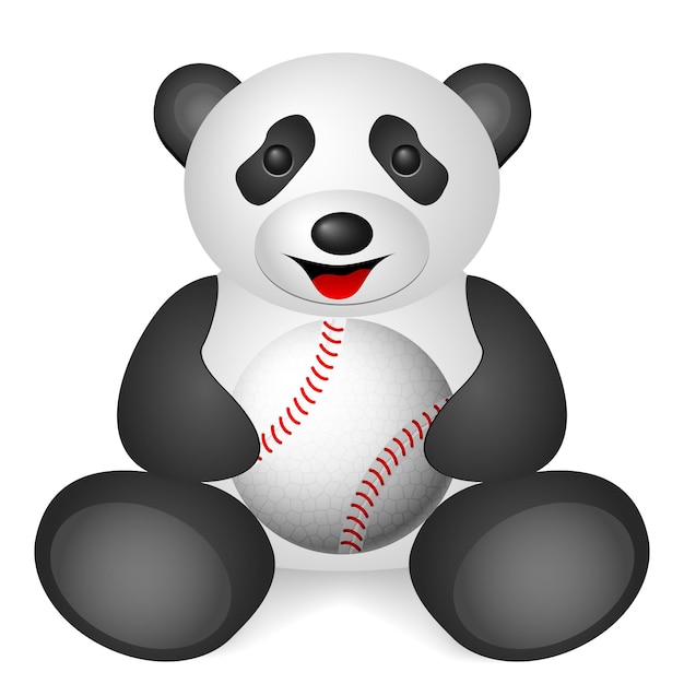 Panda baseball ball