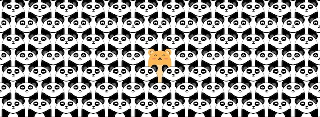 Vector panda bear background