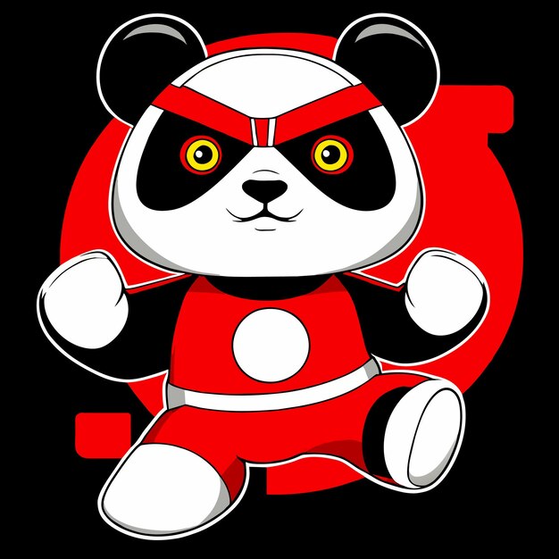 Vector panda bear naptime design