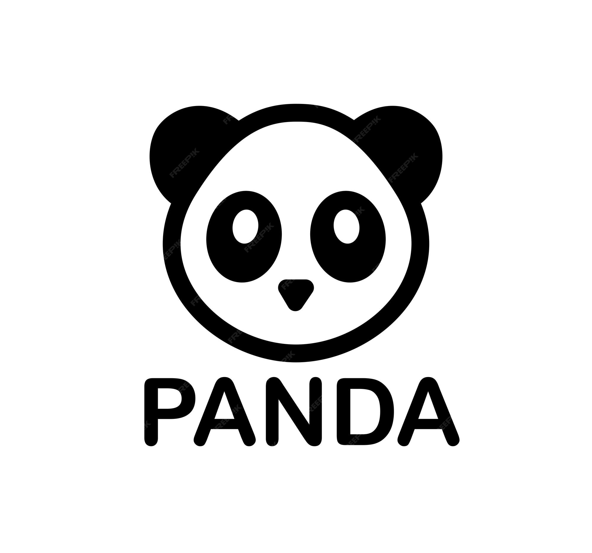 Premium Vector | Panda bear vector icon or logo isolated on white