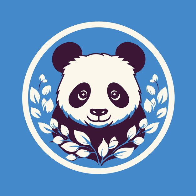 Panda-beer zit in een cirkel