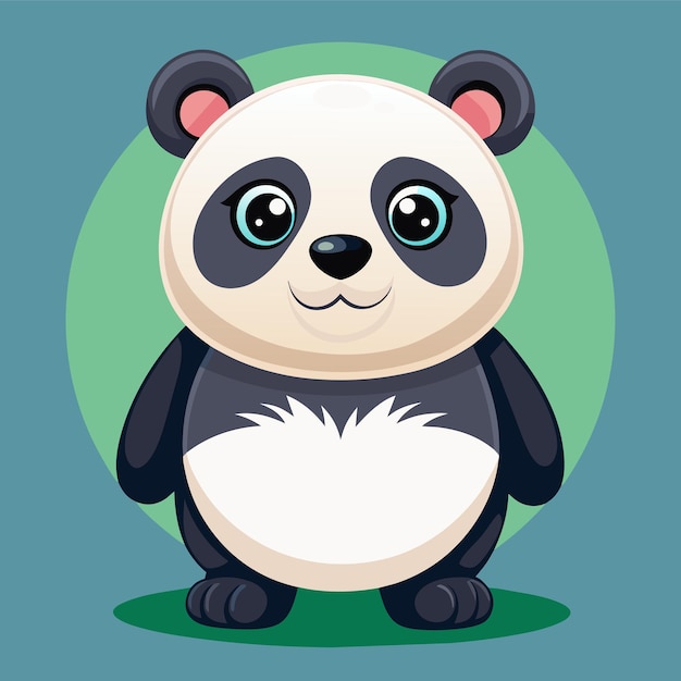 panda beren mascotte huisdier cartoon vrij schattige tekening karakter vector illustratie