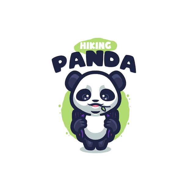 Panda cartoon logo per la tua azienda