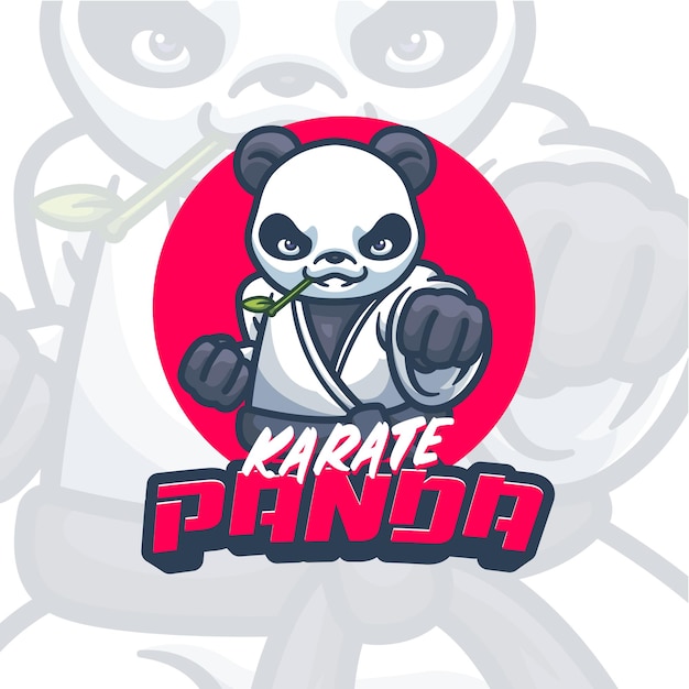 Panda Cartoon mascotte logo sjabloon