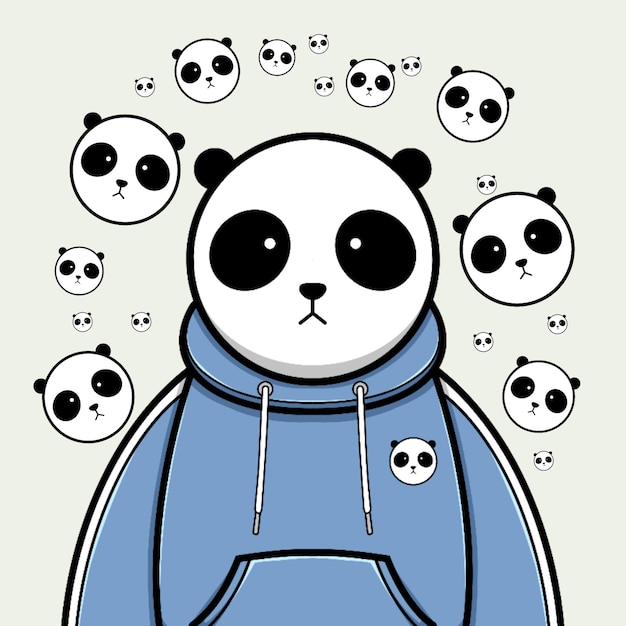 Illustrazione del carattere del panda