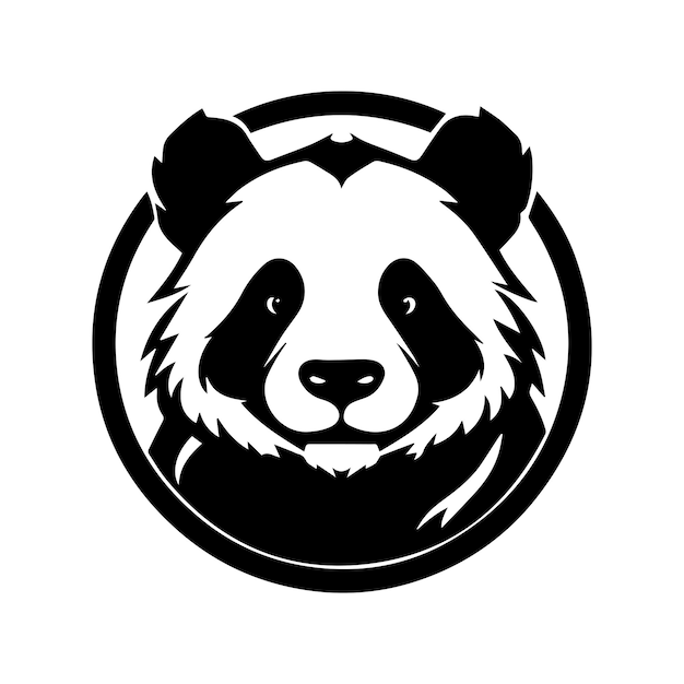 Panda closeup Panda logo Panda silhouette