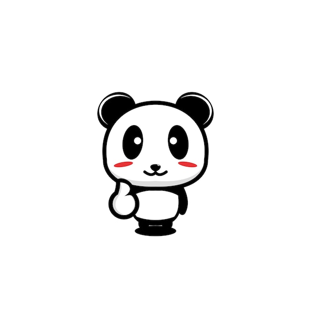 Panda cute cartoon design illustration mascot cartoon