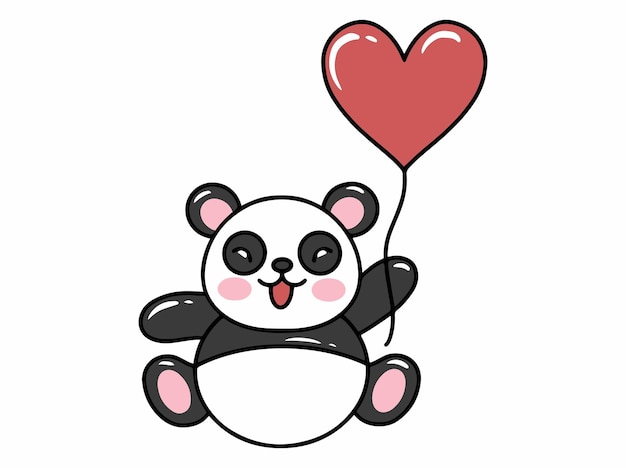 Vector panda dierlijke tekening