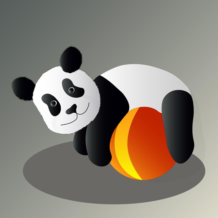 Vector panda drunk vector illustration