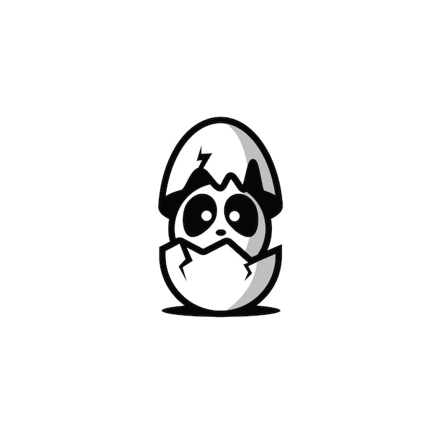 Panda in the egg character