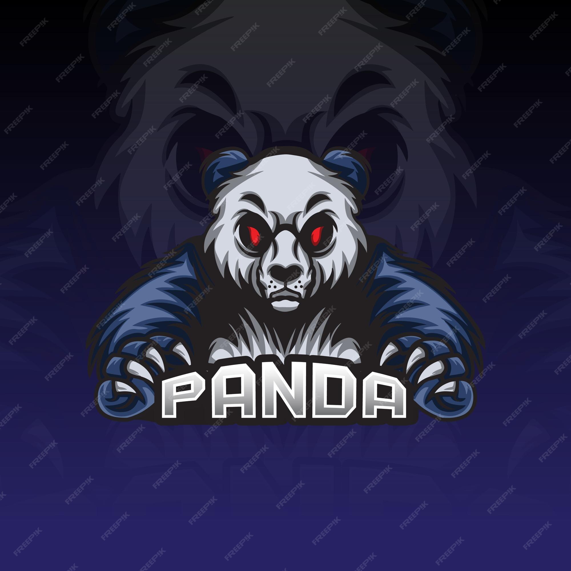 Furious Panda Mascot Gaming Logo Free Download 