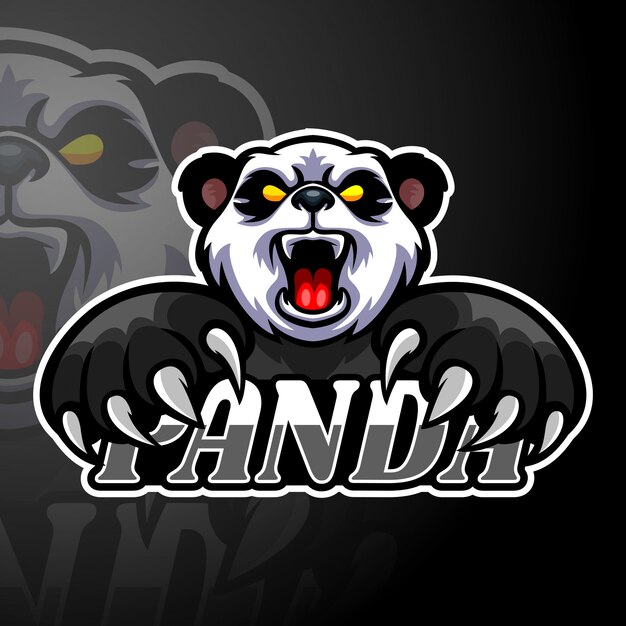 Mascotte logo panda esport