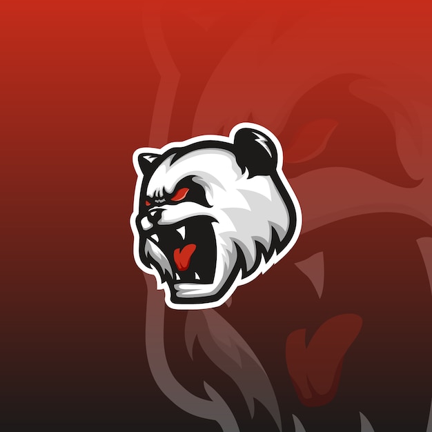 Vettore logo di panda esport