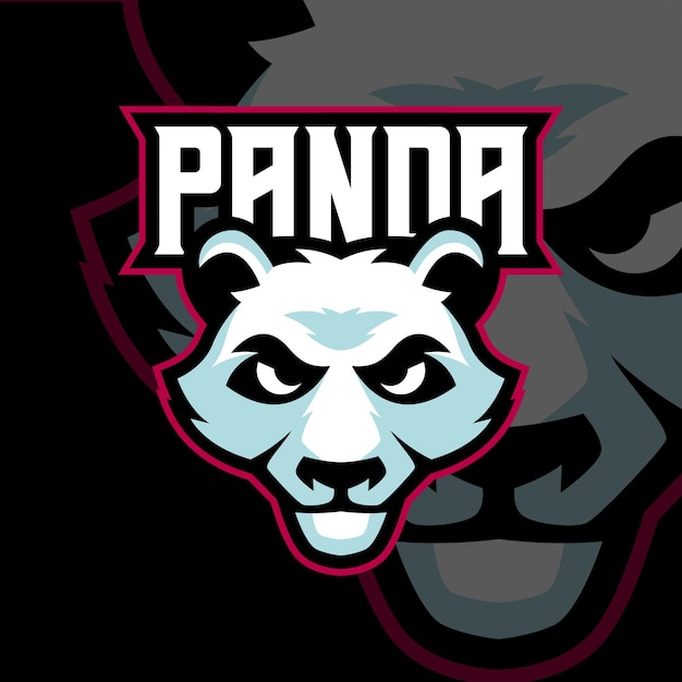 Panda esports-logo sjablonen