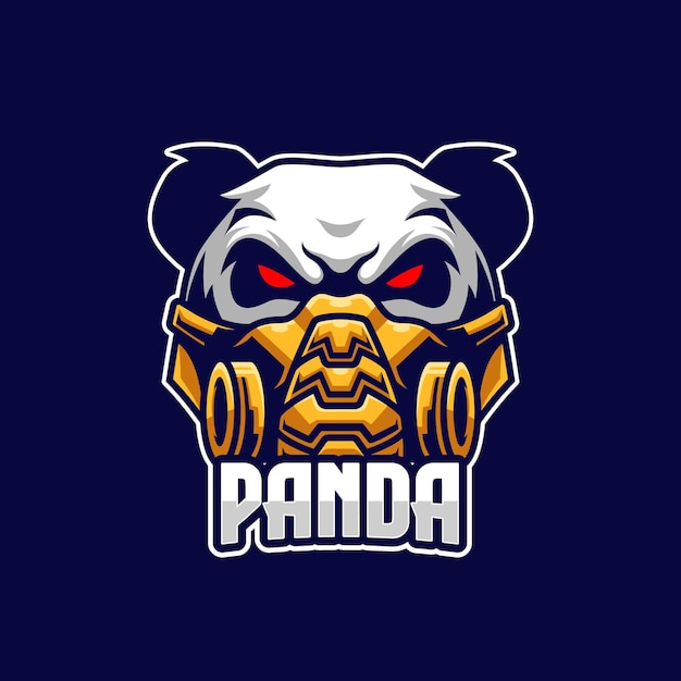 Vector panda esports logo template