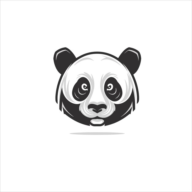 Vector panda flat vector illustration logo design