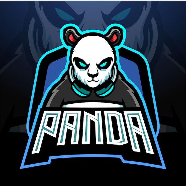 Panda gaming esport logo mascot design