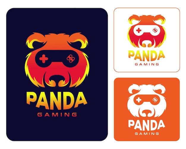 Vector panda gaming mascotte esport ontwerp logo