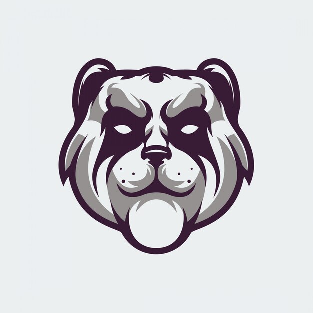 Panda gezicht logo
