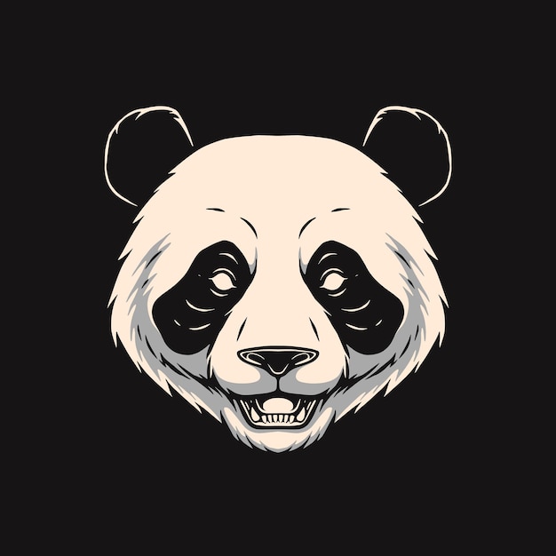 Vettore illustrazione di testa di panda