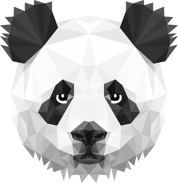 Vector panda head