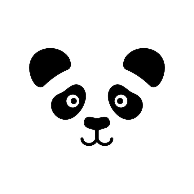 Panda hoofd vector logo