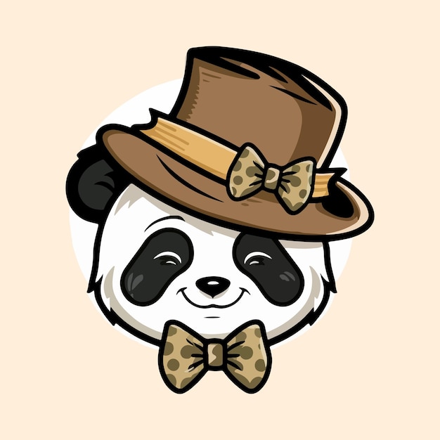 Panda-illustratie in een schattige stijl