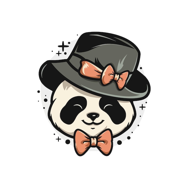 Panda illustration in a cute style