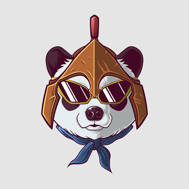 Panda illustration in a cute style