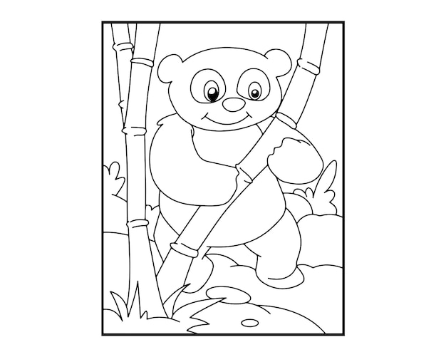Panda kleurpagina voor kinderen 016 kleurboek